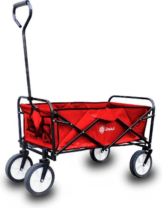 Rijoka Bolderkar - Opvouwbaar - Bolderwagen - Draagkracht 70kg - Inklapbaar - Inhoud 100Liter - Rood van Rijoka