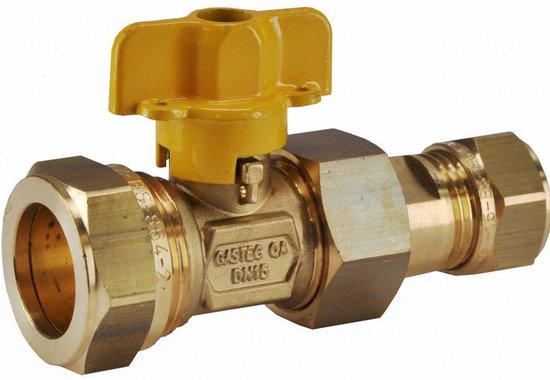 Riko gaskogelkranen 15 mm knelx15 mm knel van Merkloos