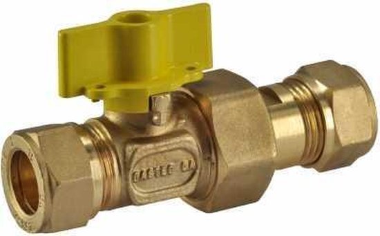 Riko gaskogelkranen 15 mm knelx15 mm knel van Riko