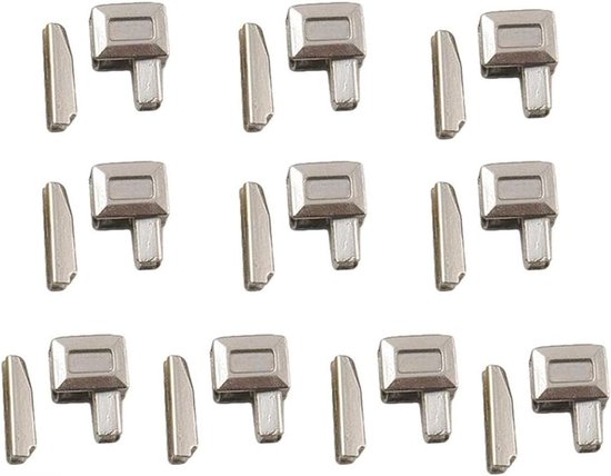 Rits Reparatie Kit - Naai Accessoires - Kleding Maken - Zinklegering Materiaal - 10 Stuks - Zilver van Merkloos