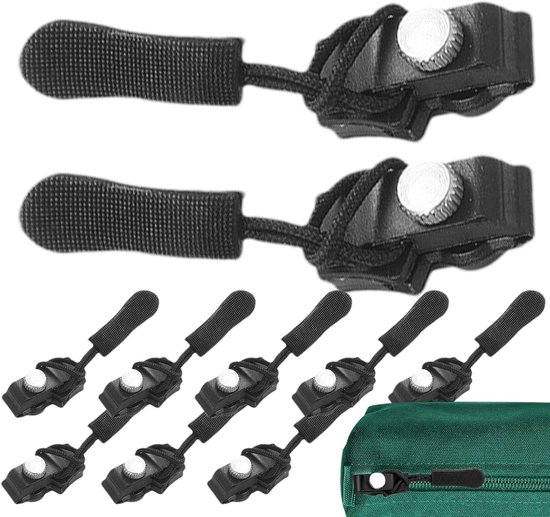 Rits Reparatie Kit - Schuifregelaar Vervanging - Kleding Herstellen - Universeel Toepasbaar - 3 Maten - Zilver van Merkloos
