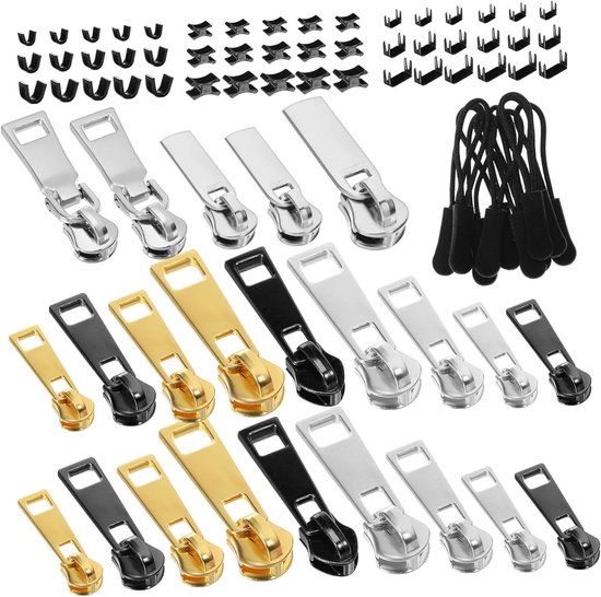 Rits Reparatie Kit - Universele Ritsen - Kleding Repareren - Voor Diverse Maten - 11 x 6.5 cm - Diverse Kleuren