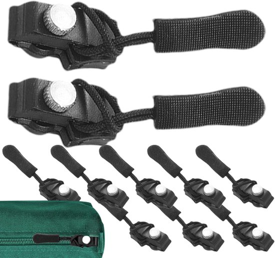 Rits Reparatie Kit - Vervangende Schuivers - Kleding Herstellen - Afneembaar Ontwerp - Drie Maten van Merkloos