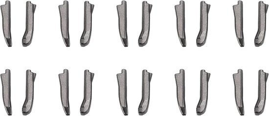 Ritssluiting Reparatie Kit - Rits Onderdelen - Kleding Repareren - Dubbele Opening - 10 Verpakkingen - Zwart van Merkloos