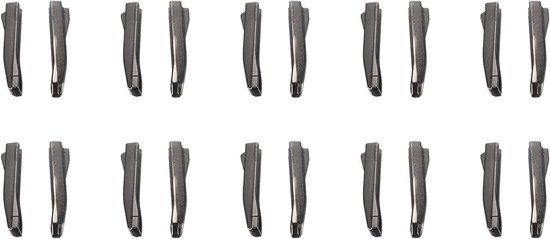 Ritssluiting Reparatie Set - Rits Onderdelen - Kleding Repareren - Dubbele Opening - 10 Verpakkingen - Zwart