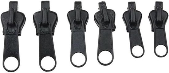 Ritssluiting Reparatieset - Ritskoppen Vervanging - Kleding Repareren - Universeel Toepasbaar - 3 Maten Set - Zwart