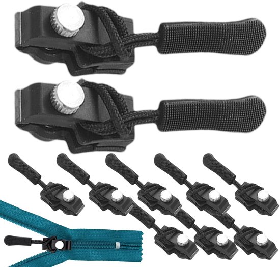 Ritssluiting Trekker - Reparatieset Rits - Kleding Repareren - Universele Pasvorm - 10 Stuks - Medium