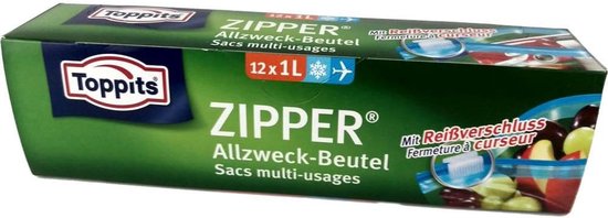 Ritssluiting Zakjes - Opbergzakjes - Multifunctioneel Gebruik - Scheurvast Waterdicht - 12 x 1 Liter - Transparant