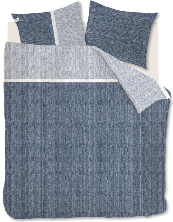 Rivièra Maison - Amsterdam Loft dekbedovertrek - Eenpersoons - 140x200/220 cm - Blauw Grijs van Riviera Maison
