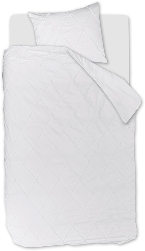 Riviera Maison Elegance dekbedovertrek - Eenpersoons - 140x200/220 - Wit van Merkloos
