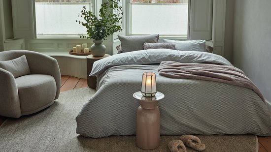 Rivièra Maison Emery dekbedovertrek - Tweepersoons - 200 x 200/220 cm - Taupe van Riviera Maison