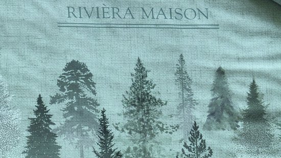 Rivièra Maison Foggy Forest dekbedovertrek - Tweepersoons - 200 x 200/220 cm - Groen van Merkloos