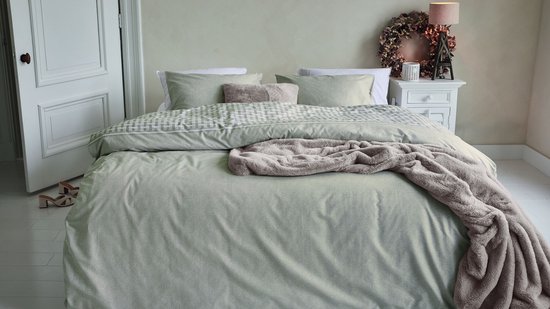 Rivièra Maison Hayes dekbedovertrek - Tweepersoons - 200 x 200/220 cm - Zand van Merkloos