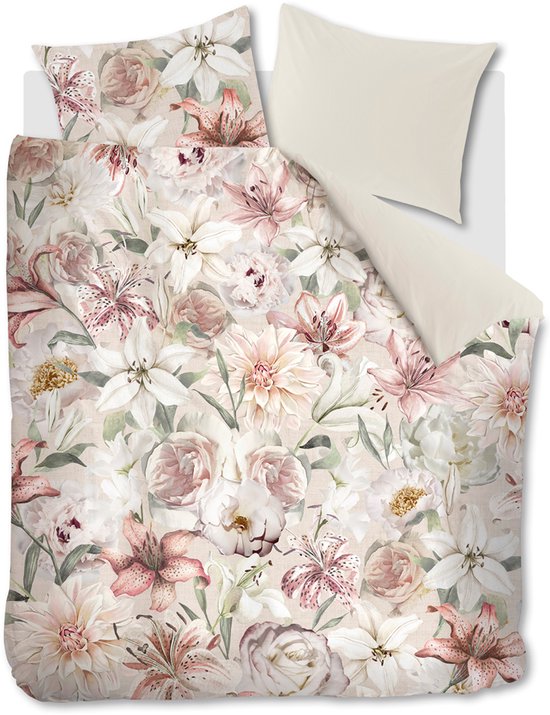 Riviera Maison Lily Love dekbedovertrek - Lits-Jumeaux - 240x200/220 - Roze van Merkloos