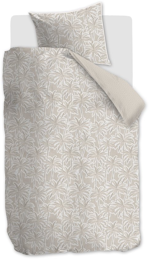 Rivièra Maison Palm Paradise dekbedovertrek - Eenpersoons - 140 x 200/220 cm - Zand