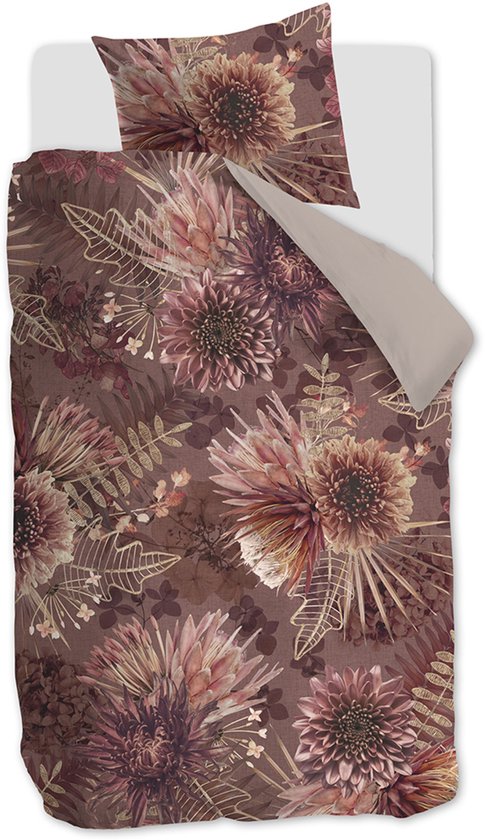 Rivièra Maison - Protea dekbedovertrek - Eenpersoons - 140x200/220 cm - Steenrood van Riviera Maison