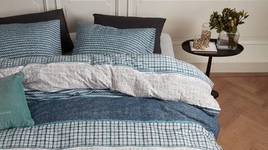 Rivièra Maison - Tailor dekbedovertrek - Lits-Jumeaux - 240x200/220 cm - Groen van Merkloos