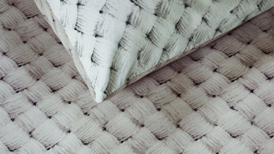 Rivièra Maison Woven Wool dekbedovertrek - Eenpersoons - 140 x 200/220 cm - Naturel van Merkloos