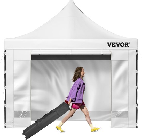 RM Store® - Pop Up Tent - Pop Up Luifel Tent - Outdoor Tent - Afneembare Zijwanden - Inclusief Tas - Onderdak Voor Feesten - Kamperen - Wit van RM Store®