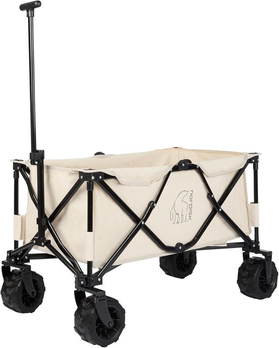 Robuuste Opvouwbare Bolderkar - Sterk Katoenen Canvas - 100 KG Draagkracht - Geschikt voor Strand en Camping van Merkloos