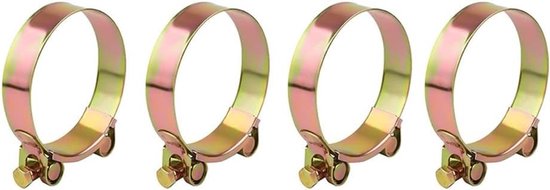 Robuuste T-Bolt Klem voor 29-31mm RVS Buizen - Zware Slangenklem voor Auto's, Industrie en Schepen - Set van 4 Stuks van Merkloos