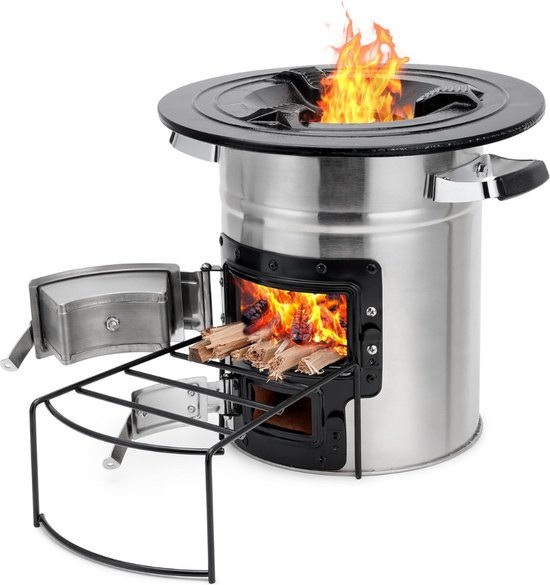 Rocket Stove - Houtkachel - Houtkachel Buiten - Houtkachel Camping - Camping Kooktoestel - Campinggrill - Milieuvriendelijk En Duurzaam - Praktisch & Veilig - Uitstekende Warmtegeleiding En Temperatuurweerstand