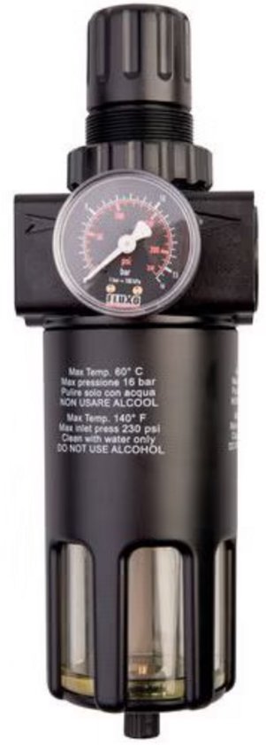 Rodac 1/4 inch Filter Drukregelaar – Nauwkeurige Luchtregeling en Filtratie van Merkloos