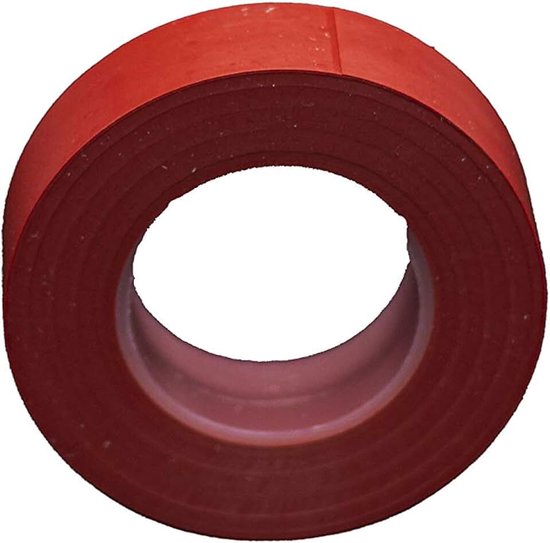 Rode neusband, isolatieband in doos, 20 m x 19 mm.