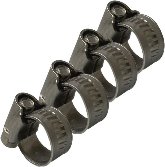 Roestvrij Stalen Slangslemmen Clips - Britse Type - Pijp Klem 13-20mm (Pack van 4)