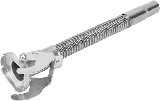 Roestvrijstalen Gasuitloop - Flexibel Mondstuk - Snel Gieten - Interne Ventilatie - 295 Cm - Zilver