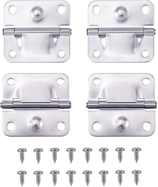 Roestvrijstalen Koelbox Scharnieren Vervanging - Reparatieset met 16 Schroeven - Campingkoeler Accessoires - Compatibel met Diverse Modellen