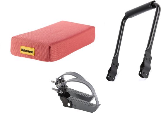 ROJO Fietskussen Bagagedrager Terra  + Rugsteun Bagagedrager + Voetsteunen (Universele Set) van ROJO