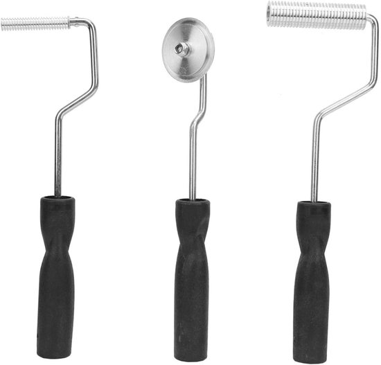 Rolgereedschap Set - Reparatieset - Boot Reparatie - Bubbelverwijdering - 3 Stuks - Zilver