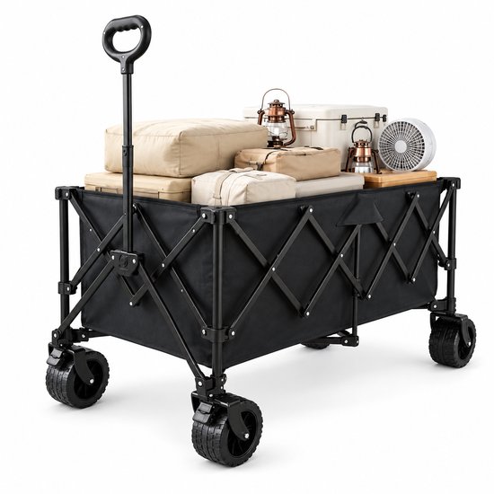 Rolipo Opvouwbare Bolderkar - Zwart - 127x67x106 cm - tot 150 kg -450L