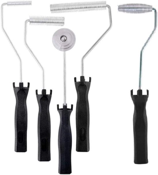 Roller Kit - Glasvezel Strips - Boot Reparatie - Aluminium Gelamineerd - 5 Stuks - Grijs