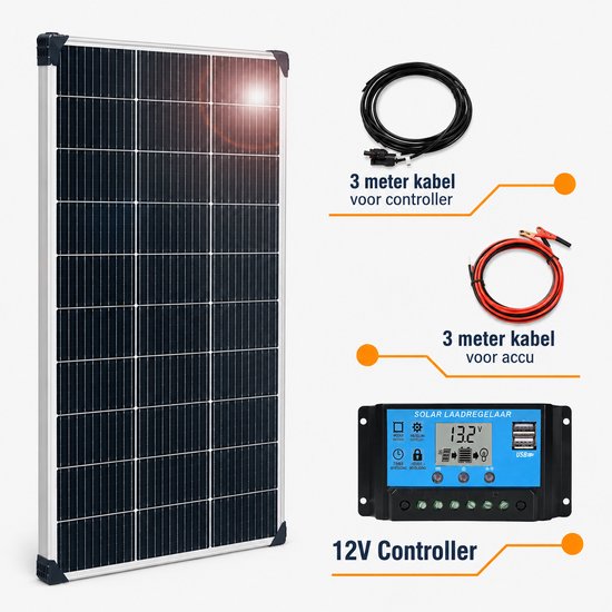 Rolu Zonnepaneel Camper – Zonnepaneel Set – 150 Watt – 12V Controller & Bekabeling – Flexibel – Camper – Caravan – Off-Grid van Merkloos
