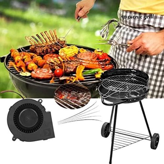 Ronte - Ventilator voor BBQ, picknick en camping - 12 Volt - 2,85 Ampère van Ronte