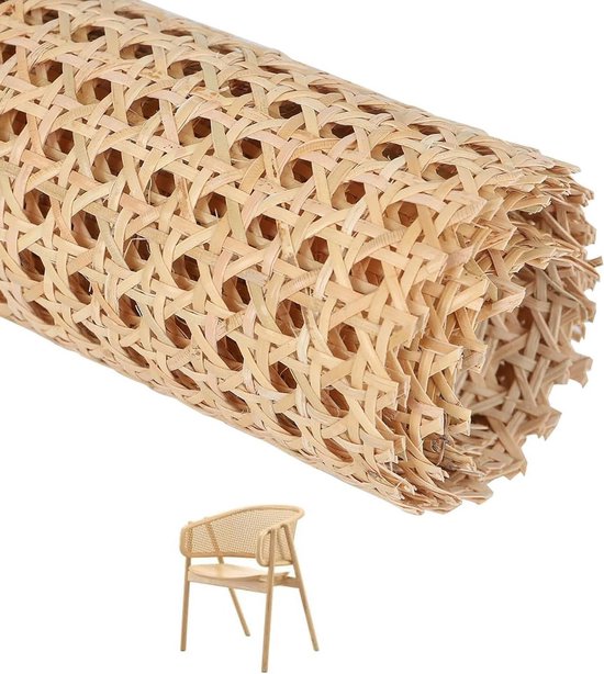 Rotan Webbing Rol - Gevlochten Rietmat voor Meubelherstel en Decoratie (40x100 cm)