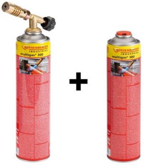 Rothenberger Gasbrander + 2x Multigas 300 van Rothenberger