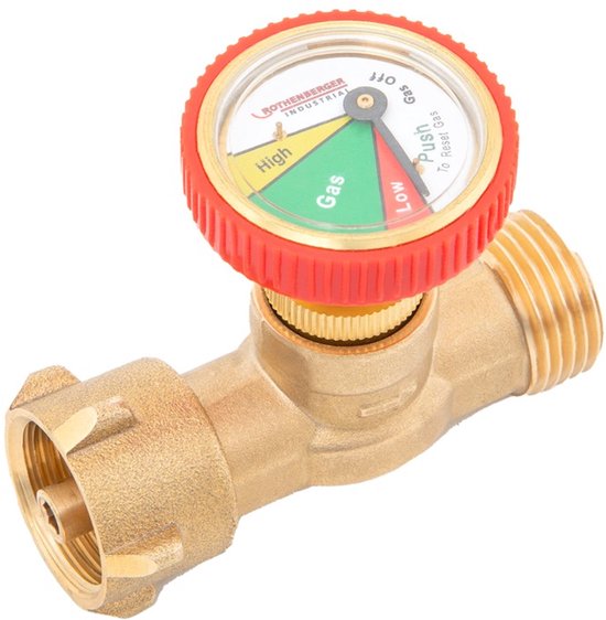 Rothenberger Gasfleszekering Gas OFF - Noodstop en Vulindicator voor Propaangasfles - 100% propaan gas afsluiter – Geschikt voor Nederland en België van Rothenberger