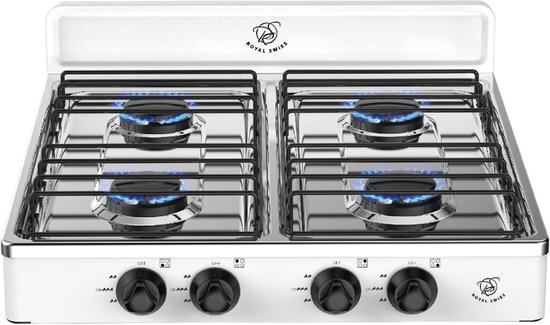 RoyalS vrijstaand gaskookplaat 4 brander op gasflessen (buitenvuur) van Merkloos