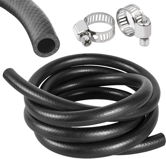 Rubber koelleiding Ø 16mm, NBR benzine slang, brandstofleiding diesel, 1m lange waterkoelleiding voor voertuigen, flexibele koel- en brandstofslang van Merkloos