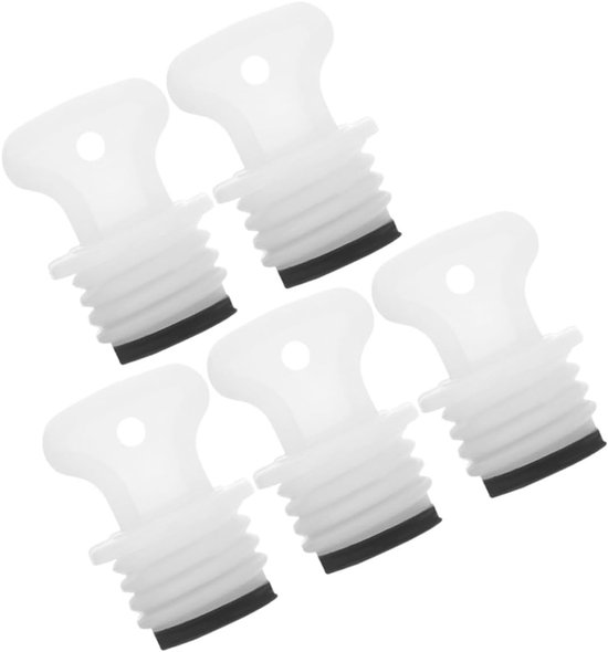Rubber Stopper - Warmwaterkruik Dop - Lekvrije Vervanging - Duurzaam Compact Ontwerp - 3.5 x 2.5 cm - Wit