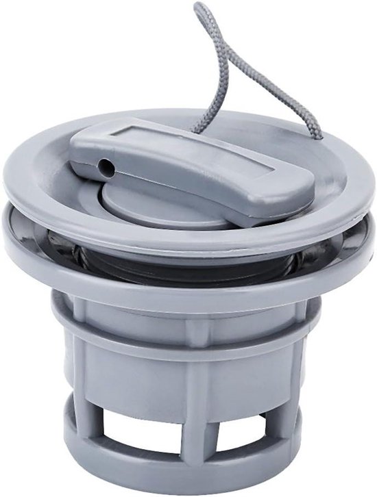 Rubberbootventiel - Vlotventiel Luchtventiel - Boot Watersport - Dubbel Slot - 6.5 cm - Grijs