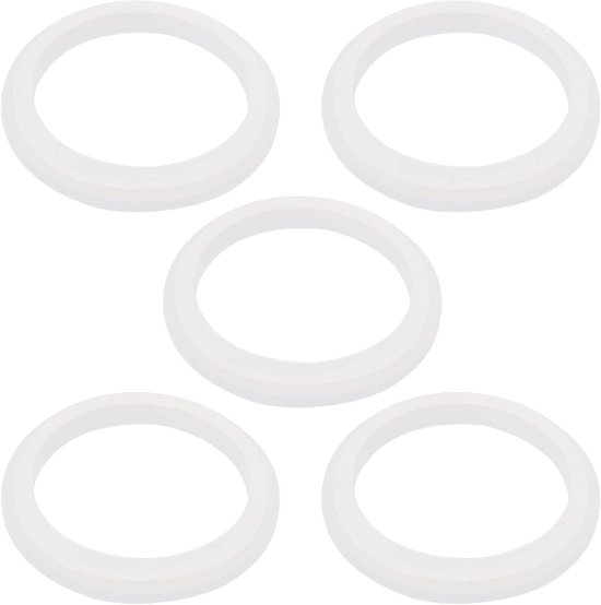 Rubberen Afdichtingen - Pakkingen - Luchtblazer Reparatie - Set van 5 Stuks - 3.8cm Binnen 4.9cm Buiten - Wit van Merkloos