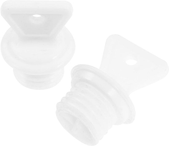Rubberen Afdichtingsplug - Warmwaterkruik Dop - Warmte Vasthouden - Lekvrije Sluiting - 4.5 x 3.5 cm - Wit