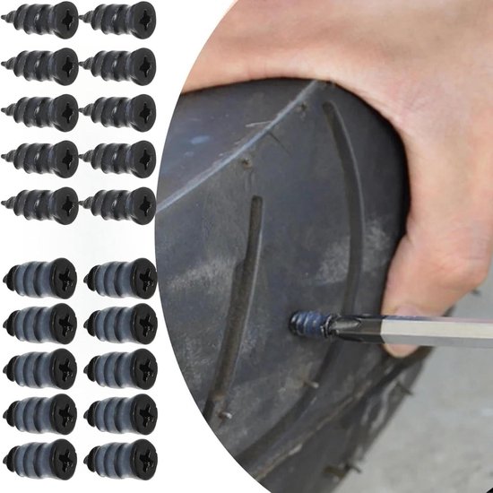 Rubberen Banden Nagels - Reparatieset Punctie Nagels - Band Lucht Dicht - Snelle Reparatie Zonder Demontage - 2 Maten Beschikbaar van Merkloos