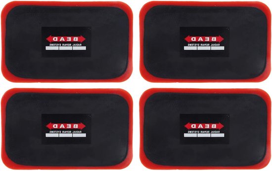Rubberen Buispatch - Bandenreparatie Patch - Band Noodreparatie - Verdikt Ontwerp - 80 X 130 Mm - Zwart van Merkloos