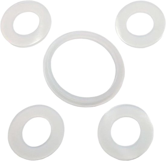 Rubberen Pakking Set - Luchtpomp Afdichtingen - Zwembad Reparatie - Lekvrije Connector - 5 Stuks - Zwart van Merkloos