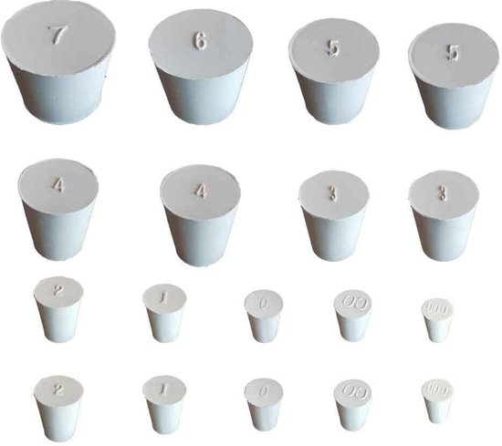 Rubberen Stoppen Set - 8mm tot 37mm - 18 Stuks voor Ballonflessen en Watertanks
